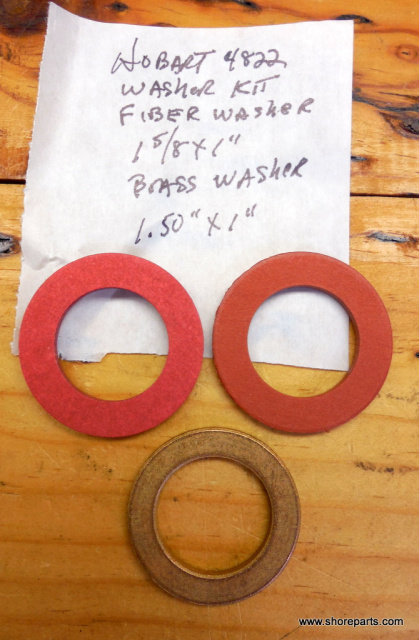 2 Fiber Washers & 1 Brass Washer Kit for Hobart Model 4822 Meat Grinders